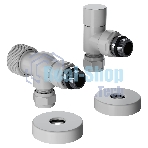 Набор термостатический осевой Royal Thermo Design Pro 15мм М30х1,5 (белый)