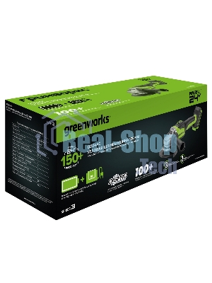 Углошлифовальная машина Greenworks GD24AG 754Вт 10500об/мин рез.шпин.:M14 d=125мм (3200207CUB)