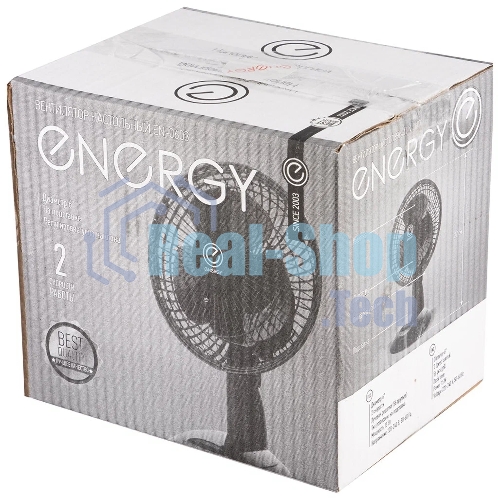Вентилятор Energy EN-0603 чёрный, настольный, 15 Вт, 2 скорости, 15 см
