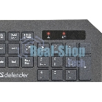 Комплект клавиатура+мышь Defender Berkeley C-925 беспроводной, USB, 1600 DPI, чёрный