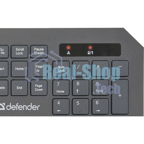 Комплект клавиатура+мышь Defender Berkeley C-925 беспроводной, USB, 1600 DPI, чёрный