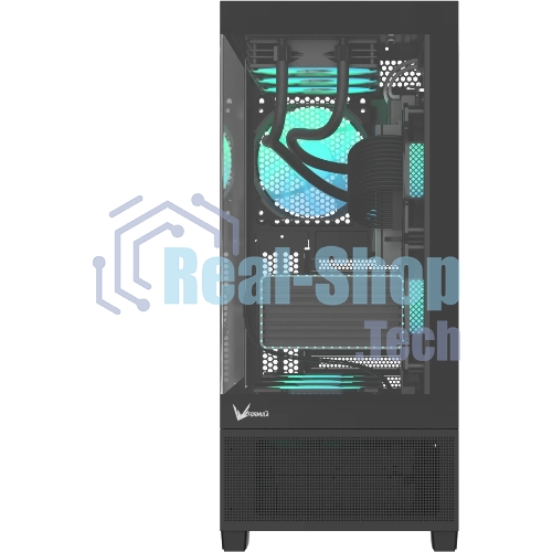 Компьютерный корпус AeroCool/Formula V Line Crystal E1 Black, ATX, TYPE-C*1, USB3.0*2, Switch Display Panel