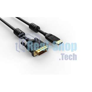 Кабель HDMI AM/DVI(24+1)M, 3 м, CU, 1080P@60Hz, 2F, VCOM CG484GD-3M