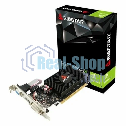 Видеокарта Biostar PCI-E GT710-2Gb D3 LP NVIDIA GeForce GT 710 2Gb 64bit DDR3 954/1333 DVIx1 HDMIx1 CRTx1 HDCP Ret low profile