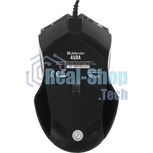 Комплект клавиатура+мышь Defender Aura MKP-117 проводной, USB, 2400 DPI, черный