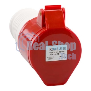 Розетка кабельная 225 32А 380AC 3P+PE+N 6ч IP44 КЭАЗ 222753