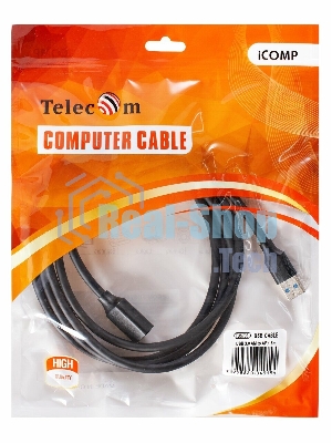 Кабель удлинительный USB3.0 Am-Af 1m Telecom черный (TUS708-1M)
