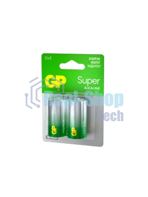 Алкалиновые батарейки GP Super Alkaline G-Tech 14А типоразмера C - 2 шт. на блистере (2 шт.)