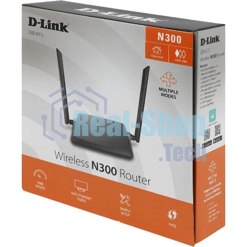 Роутер беспроводной D-Link DIR-615/Z1A 10/100BASE-TX