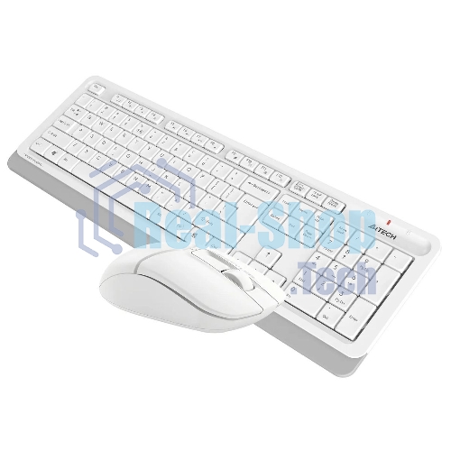 Комплект клавиатура+мышь A4Tech FStyler FG1012 беспроводной, USB, 1200 DPI, белый