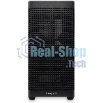 Компьютерный корпус без блока питания Case HSPD M740, Mesh Mid Tower, черный, TG, 0.6 SPCC, no fans, E-ATX, ATX, mATX, mITX, 170/400/200мм, 4x2.5