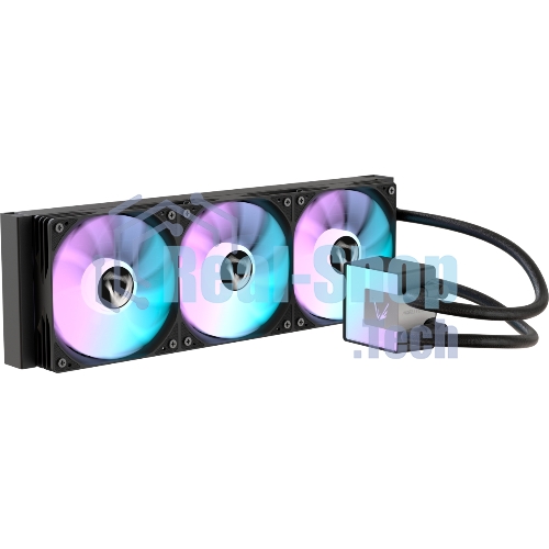Кулер с водяным охлаждением Formula V Line ICE JET GLOW 360 BK, 360мм, 3x120мм, ARGB fans, LGA115X/1200/1700/1851, AM4/AM5