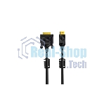 Кабель HDMI AM/DVI(24+1)M, 3 м, CU, 1080P@60Hz, 2F, VCOM CG484GD-3M