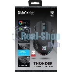 Мышь беспроводная Defender Thunder GM-213 черный, 1600 dpi, радиоканал, USB, кнопки - 8