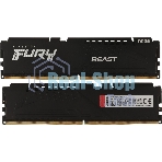 Оперативная память Kingston Fury Beast, DDR5, 32Gb (2x16Gb), 6000MHz, CL36, DIMM, с радиатором, черный