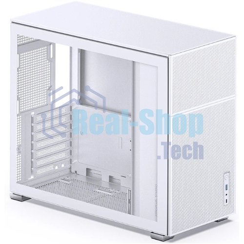 Компьютерный корпус без блока питания Case JONSBO D41 MESH, Midi-Tower, TG, no fan, 1xUSB-A 3.2 + 1xUSB-C 3.2, ATX, mATX белый
