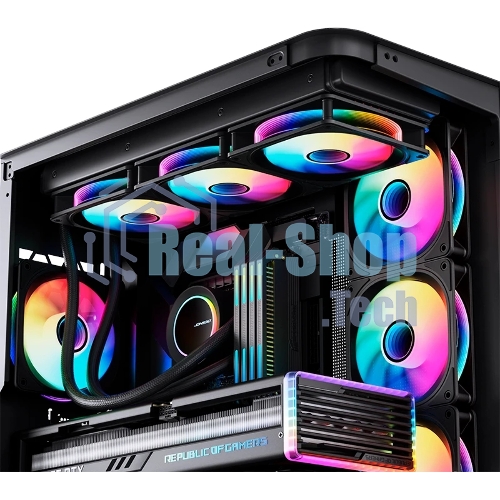 Вентилятор для корпуса JONSBO FR-606BR Reverse (120x120x25мм, 4-pin PWM, ARGb, 35.99CFM, 26.5dBA, 1500RPM, черный)