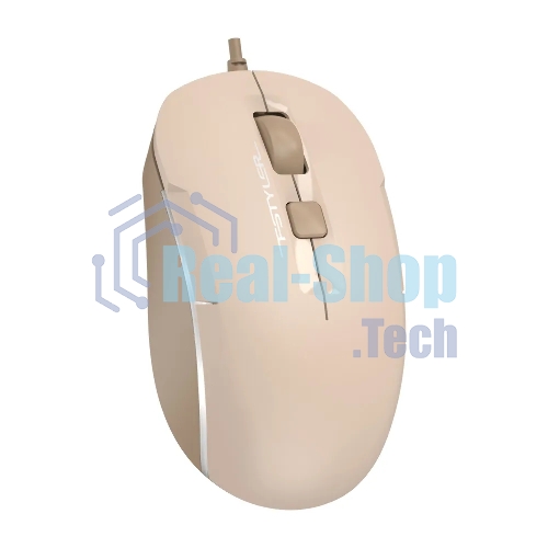 Мышь проводная A4Tech Fstyler FM26 бежевый/коричневый, 1600 dpi, USB, кнопки - 4