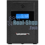 Источник бесперебойного питания Ippon Back Basic 1200 LCD Euro 720Вт 1200ВА черный