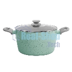 Кастрюля Maunfeld HELGA MCS57FA05FS из кованого алюминия со стеклянной крышкой, 24 см, 5,7 л.