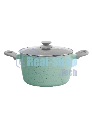 Кастрюля Maunfeld HELGA MCS57FA05FS из кованого алюминия со стеклянной крышкой, 24 см, 5,7 л.