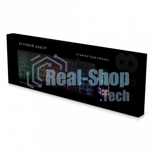 Комплект клавиатура+мышь Smartbuy Rush B18 проводной, USB, 7200 DPI, чёрный