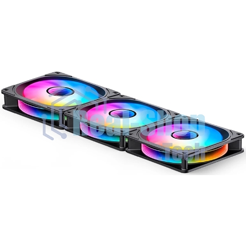 Вентилятор для корпуса JONSBO FR-606BR Reverse (120x120x25мм, 4-pin PWM, ARGb, 35.99CFM, 26.5dBA, 1500RPM, черный)