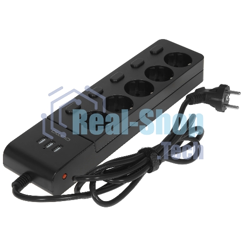 Сетевой фильтр QUMO Power Bar PRO 6SP4U (P-0006), черный