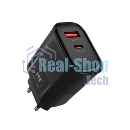 Сетевое зарядное устройство MORE CHOICE (4620202555557) NC81i СЗУ 1USB+1Type-C 3.0A PD 20W+ QC3.0, черный