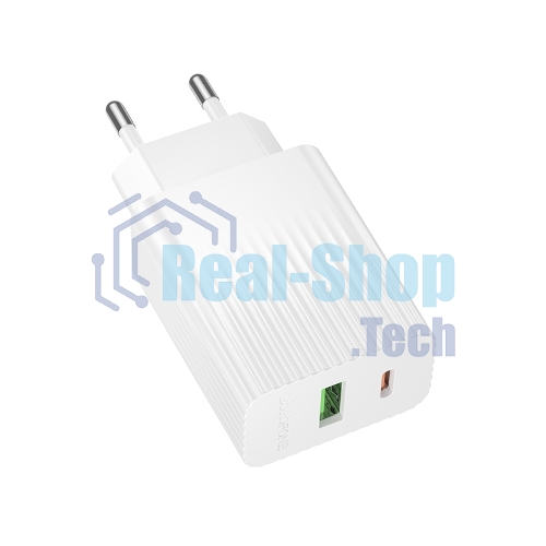 Сетевое зарядное устройство BOROFONE (6941991122880) BAS76A 1USB+1Type-C 3.0A QC3.0 PD 30W White