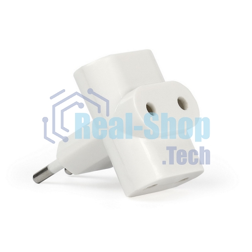 Разветвитель Smartbuy, 3 гнезда под плоскую вилку белый 6А 250B (SBE-06-A04-3)