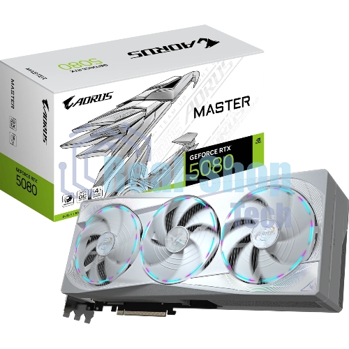 Видеокарта Gigabyte PCI-E 5.0 GV-N5080AORUSM ICE-16GD 1.0 NVIDIA GeForce RTX 5080 16Gb 256bit GDDR7 2617/30000 HDMIx1 DPx3 HDCP Ret
