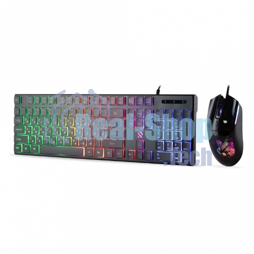 Комплект клавиатура+мышь Smartbuy Rush B18 проводной, USB, 7200 DPI, чёрный