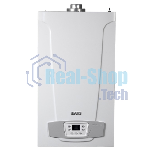 Котел газовый BAXI ECO LIFE 1.24F настен, 24 кВт, одноконтурный, с закрыт. кам. сгор.