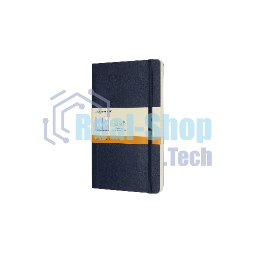 Блокнот Moleskine CLASSIC SOFT QP616B20 Large 130х210 мм, 192 страниц, линейка, мягкая обложка, синий сапфир