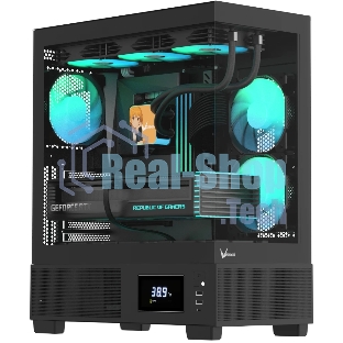 Компьютерный корпус AeroCool/Formula V Line Crystal E1 Black, ATX, TYPE-C*1, USB3.0*2, Switch Display Panel