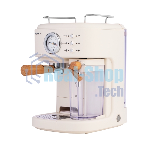 Кофеварка рожковая Maunfeld MF-737BG PRO бежевый, исп. кофе - молотый, 1.5 л, 1250 Вт, 15 бар