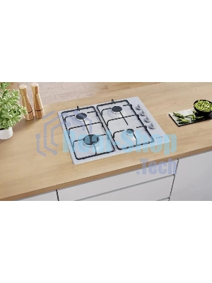 Газовая варочная поверхность Bosch PBP6C5K80O, 4 конфорки, нержавеющая сталь, 7500 Вт