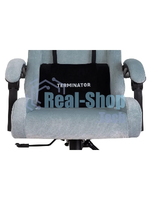 Кресло игровое Knight Terminator серо-голубой Light-28, крестов. металл