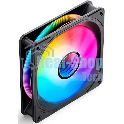 Вентилятор для корпуса JONSBO FR-606BR Reverse (120x120x25мм, 4-pin PWM, ARGb, 35.99CFM, 26.5dBA, 1500RPM, черный)