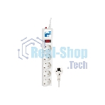 Фильтр-удлинитель, PC 0,5 м 5 р, бел. 10А, SPG-B-0,5M-WHITE