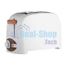 Тостер Centek CT-1420 белый, 750 Вт, 2 слота