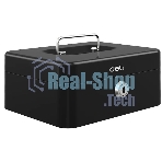 Ящик для денег Deli ET500 90x200x160 черный металл 1.2 кг