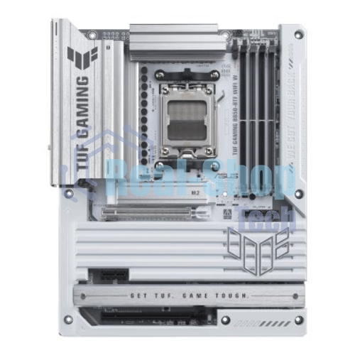 Материнская плата ASUS TUF GAMING B850-BTF WIFI W, AM5, AMD B850, 4xDDR5, 4xSATA, 3xM.2, 1xPCIe 5.0 x16, 1xPCIe 4.0 x16, 1xPCIe 3.0 x1, 1xDP, 1xHDMI, 1x2.5Gb LAN, Wi-Fi 7, Bluetooth 5.4, 1xUSB-C 20Gbps, 3xUSB-A 10Gbps, 4xUSB-A 5Gbps, 2xUSB-A 2.0, 5x3.5 мм, 7.1, ATX