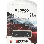 Накопитель SSD Kingston 512Gb M.2 KC3000 SKC3000S/512G (PCI-E 4.0 x4, up to 7000/3900Mbs, 3D TLC, NVMe, 400TbW, Phison E18, 22х80мм, LP heatsink)