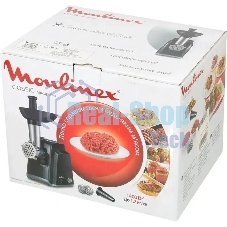 Мясорубка электрическая Moulinex ME105830 черный, 1400 Вт, 1.7 кг/мин, реверс, защита от перегрузки, насадки - 3