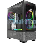 Компьютерный корпус Montech SKY TWO черный без БП ATX 3x140мм 2xUSB3.0 1xUSB3.1 audio bott PSU