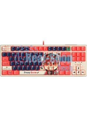 Клавиатура проводная A4Tech Bloody AT87 Proxy Boom USB бежевый/красный