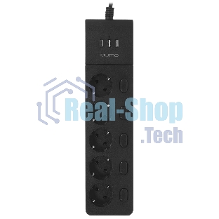 Сетевой фильтр QUMO Power Bar PRO 6SP4U (P-0006), черный