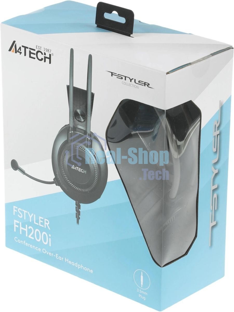 Гарнитура A4Tech Fstyler FH200i серый, проводная